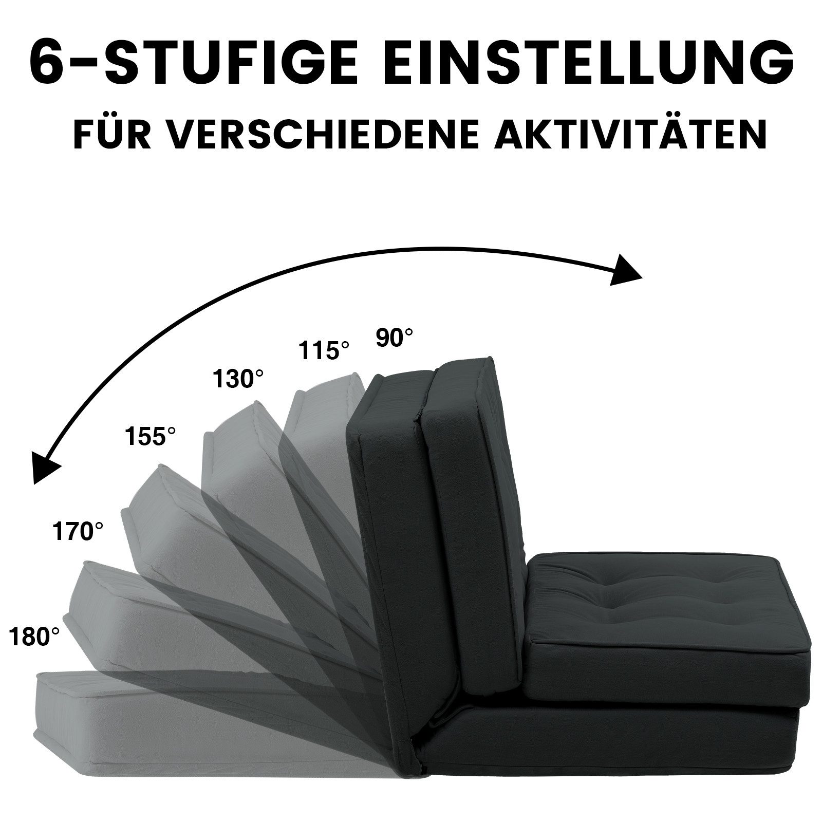 COMHOMA Kindersofa Schlafsofa Bodensofa Klappbar Bodensessel günstig online kaufen