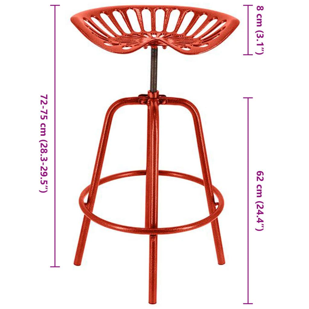 esschert design Barhocker Traktor-Barstuhl Rot (1 günstig online kaufen