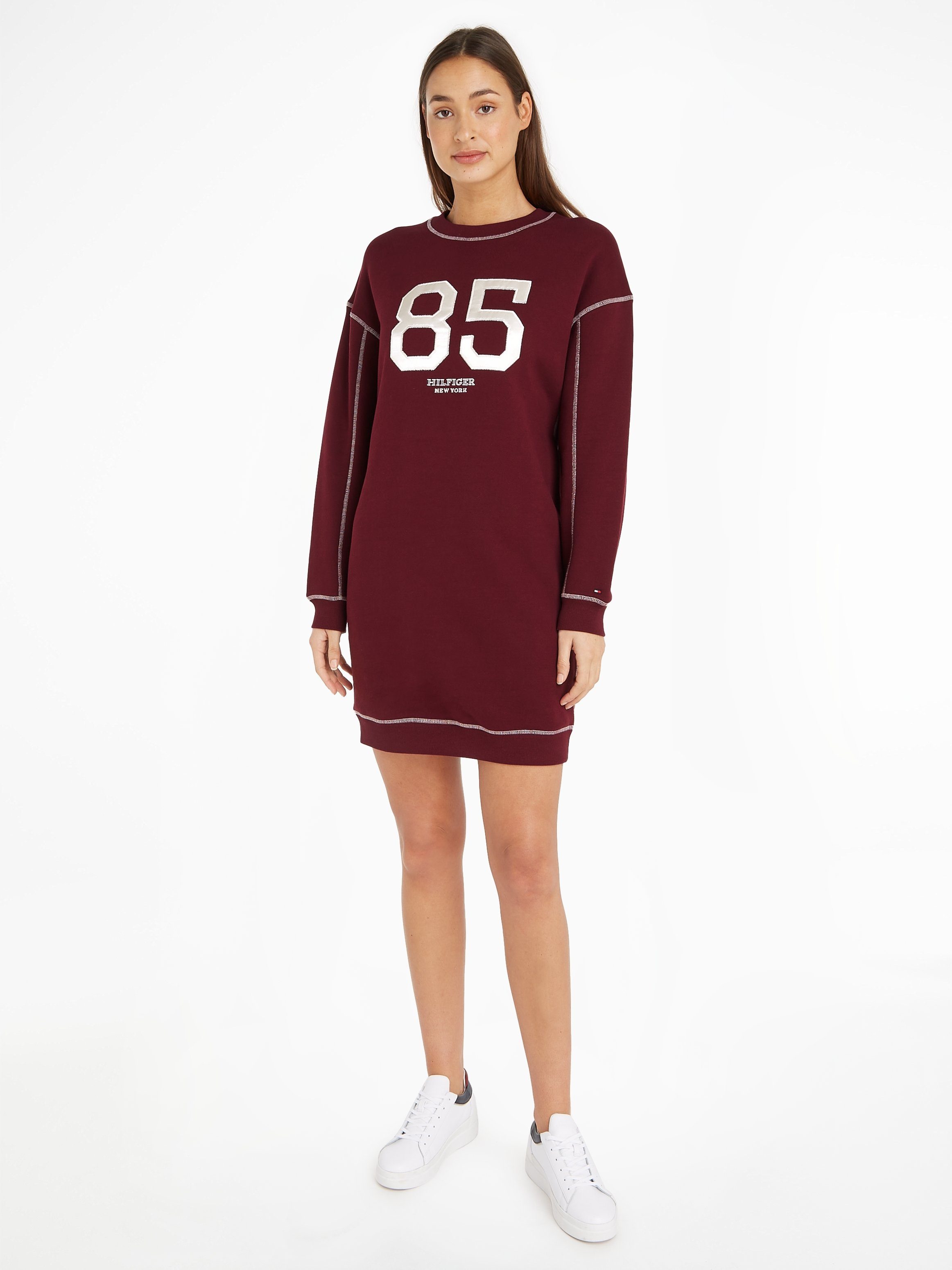 Tommy Hilfiger Sweatkleid VARSITY 85 SWTSHIRT DRESS LS mit Logoprägung