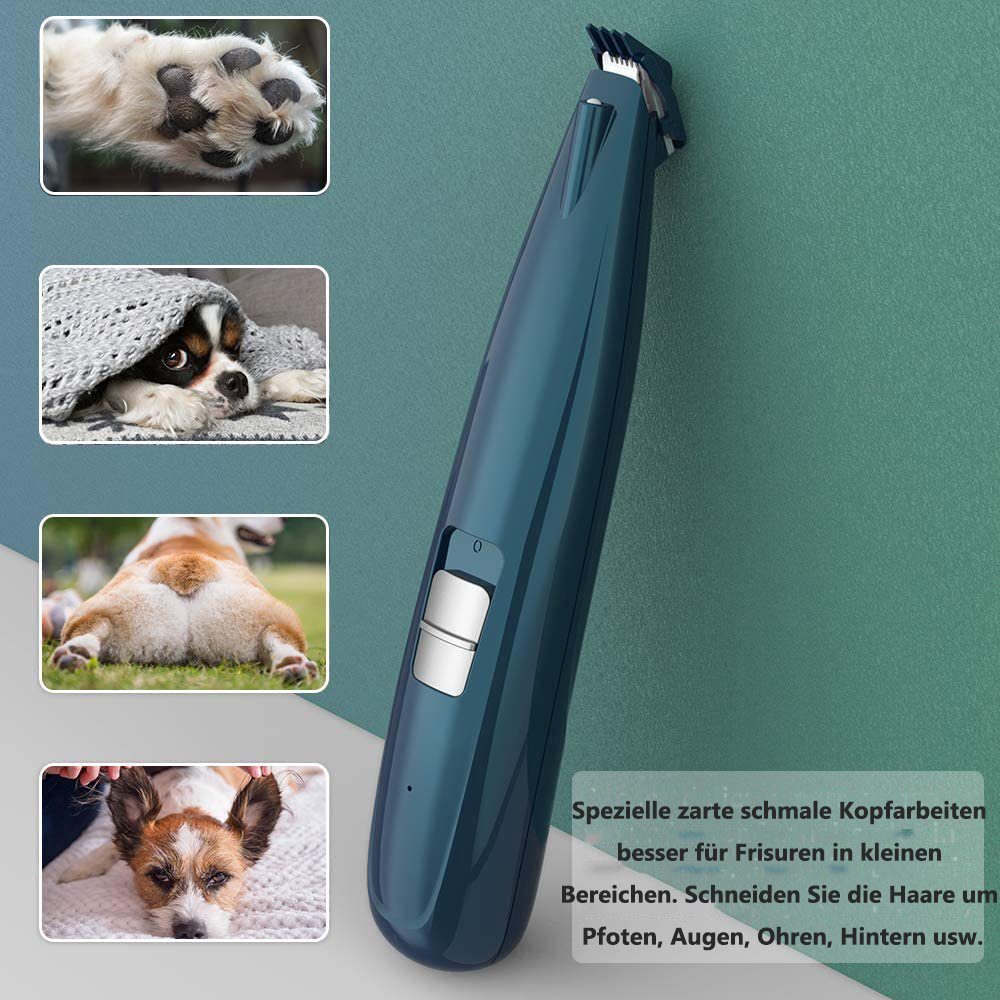 GelldG Elektrischer USB Haarschneider Haustier Haarschneider Wiederaufladbarer
