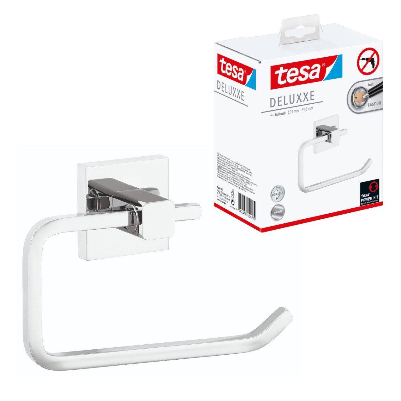 tesa Toilettenpapierhalter DELUXXE WC-Rollenhalter ohne Bohren günstig online kaufen