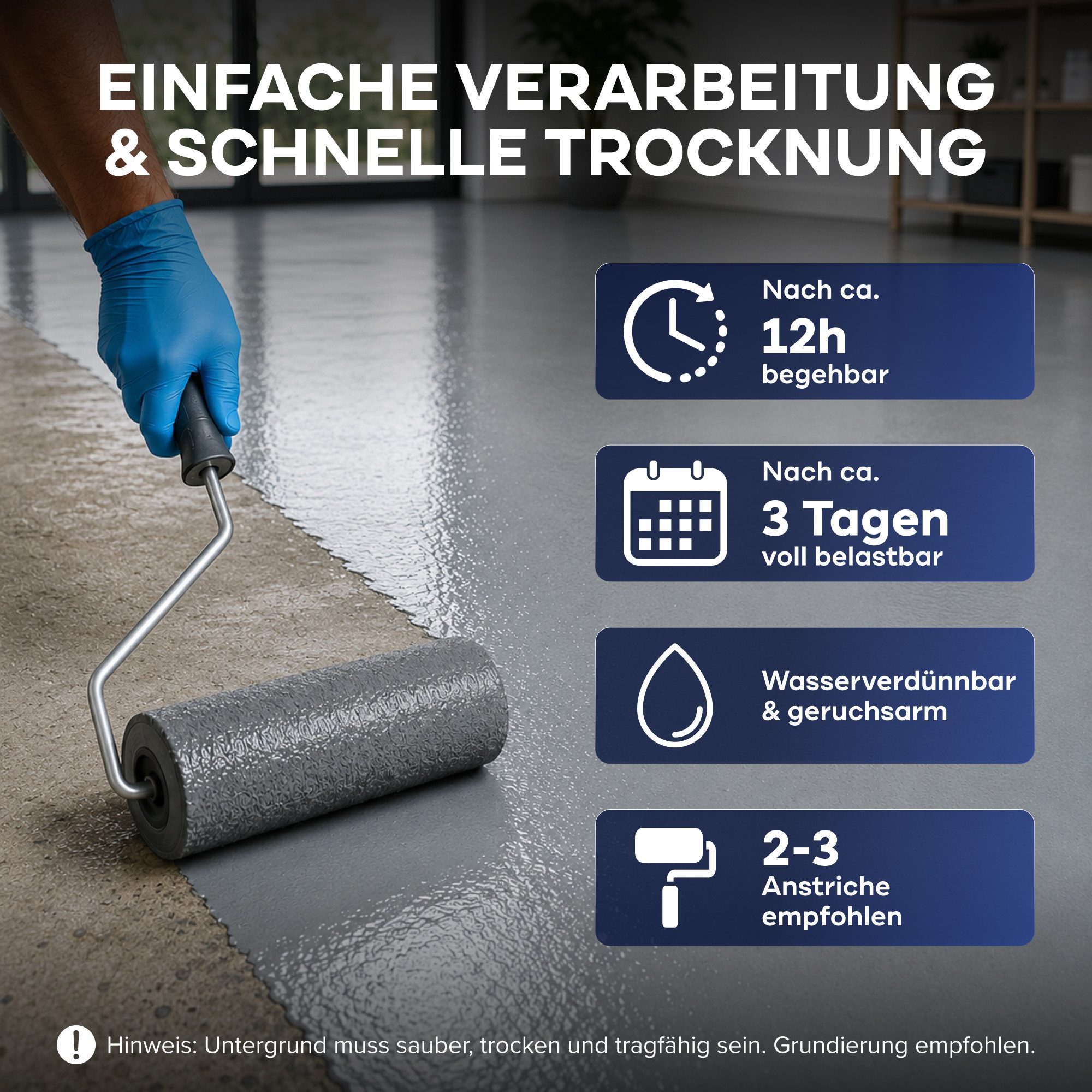 plid Bodenversiegelung Flüssigkunststoff Innen & Außen - Bodenbeschichtung - Flüssig PVC, Wasserfest