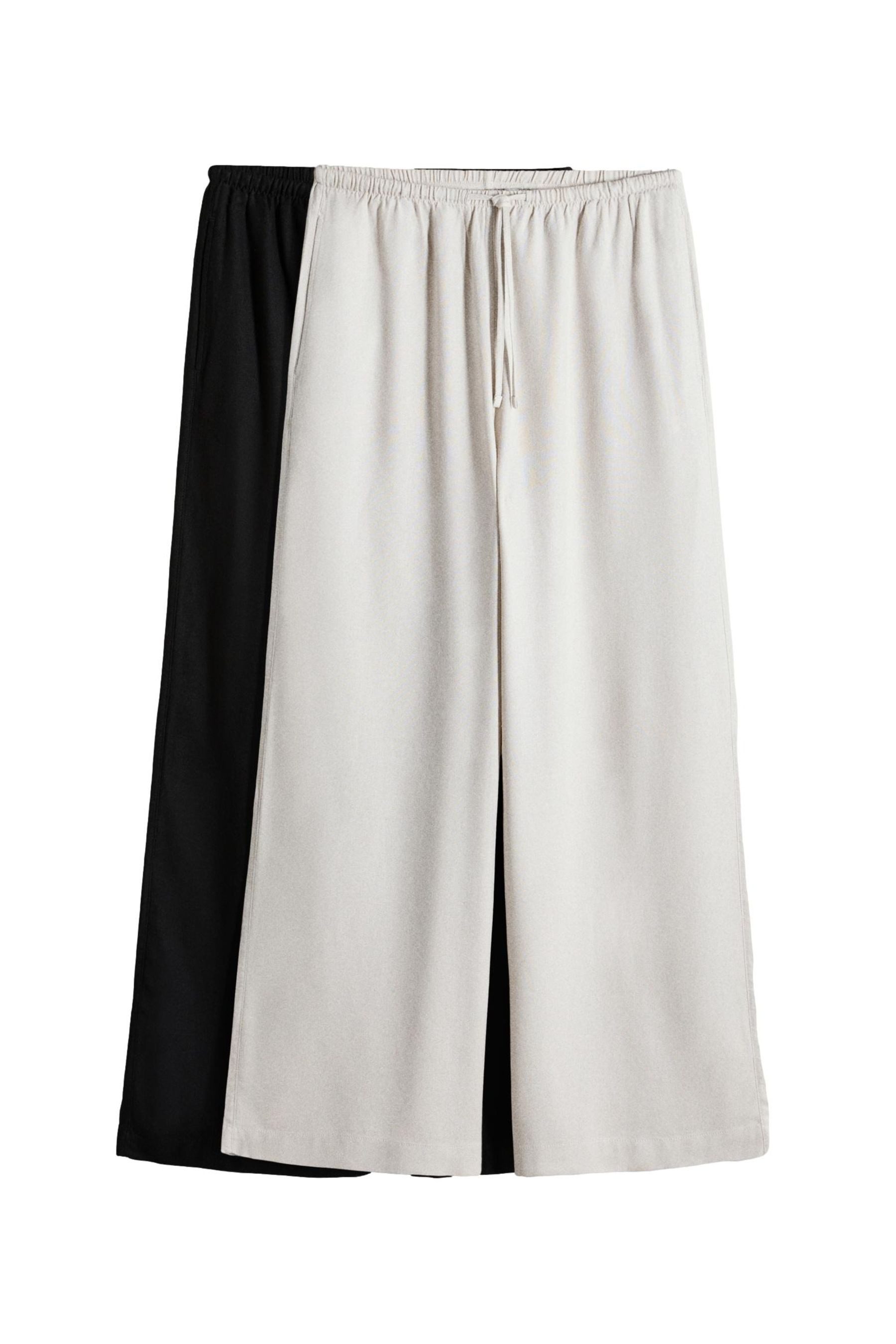 The Set Palazzohose The Set Hosen mit Leinen + weitem Bein, 2er-Pack (2-tlg günstig online kaufen