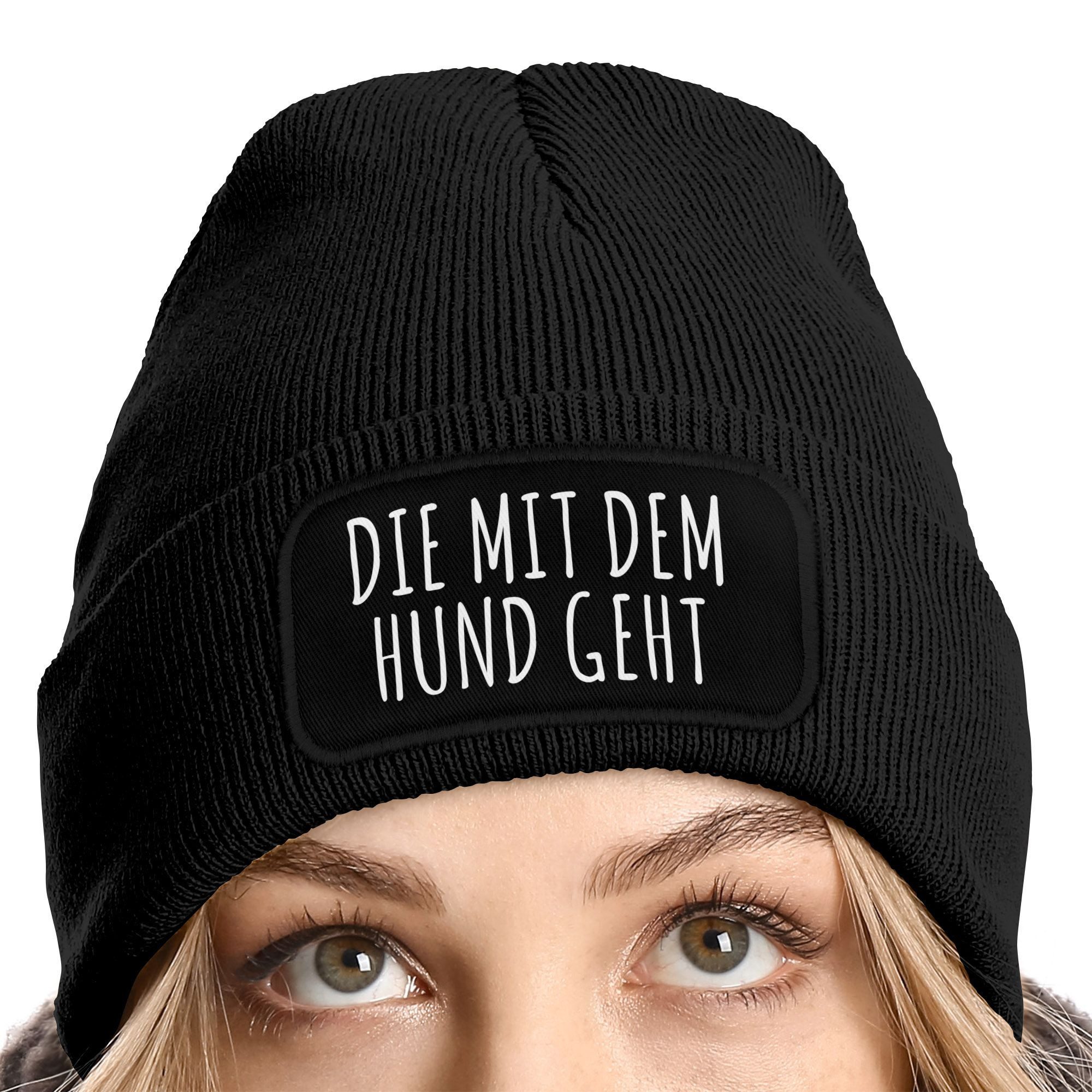 MoonWorks Strickmütze Damen Beanie Geschenk für Hundeliebhaberinnen Strickm günstig online kaufen