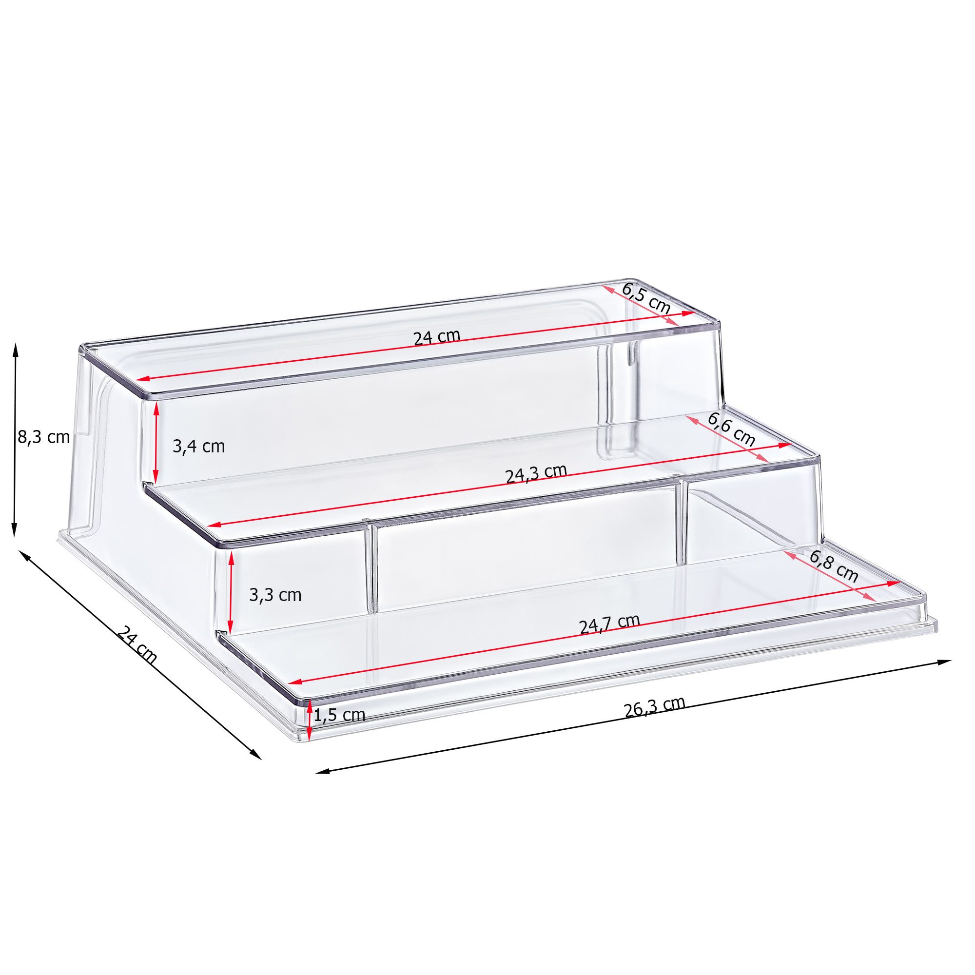 ogoPLUS Gewürzregal Dekotreppe 3-stufig 260 mm, 3 Etagen Organizer, Ablage günstig online kaufen