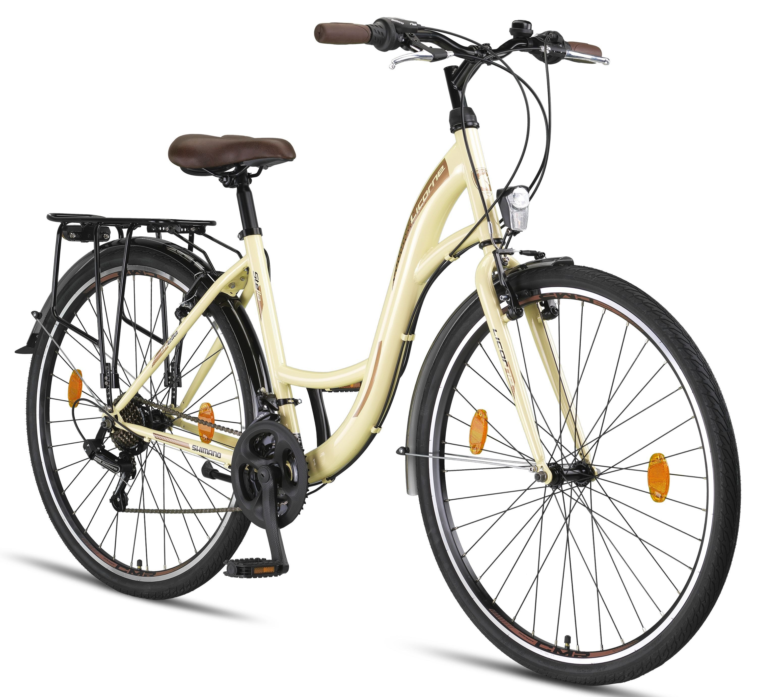 Licorne Bike Cityrad Licorne Stella Premium Citybike 20–28 Zoll, 21 Gang Hollandrad