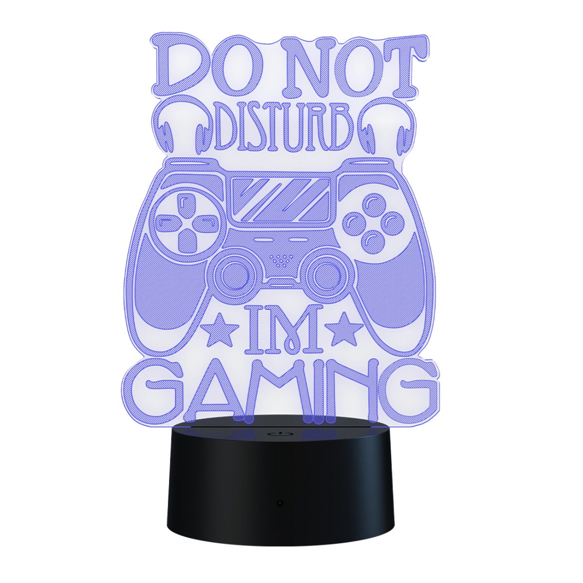 Qware Gaming LED Dekolicht 3D LED Lampe – RGB Tischlampe mit Farbwechsel und Fernbedienung