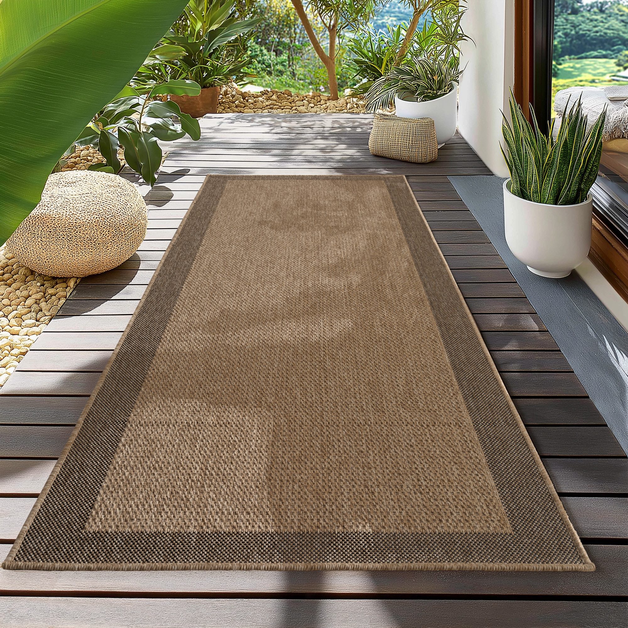 Teppium Teppich Natürlicher Jute-Optik Outdoor-Stil, Rechteckig, günstig online kaufen