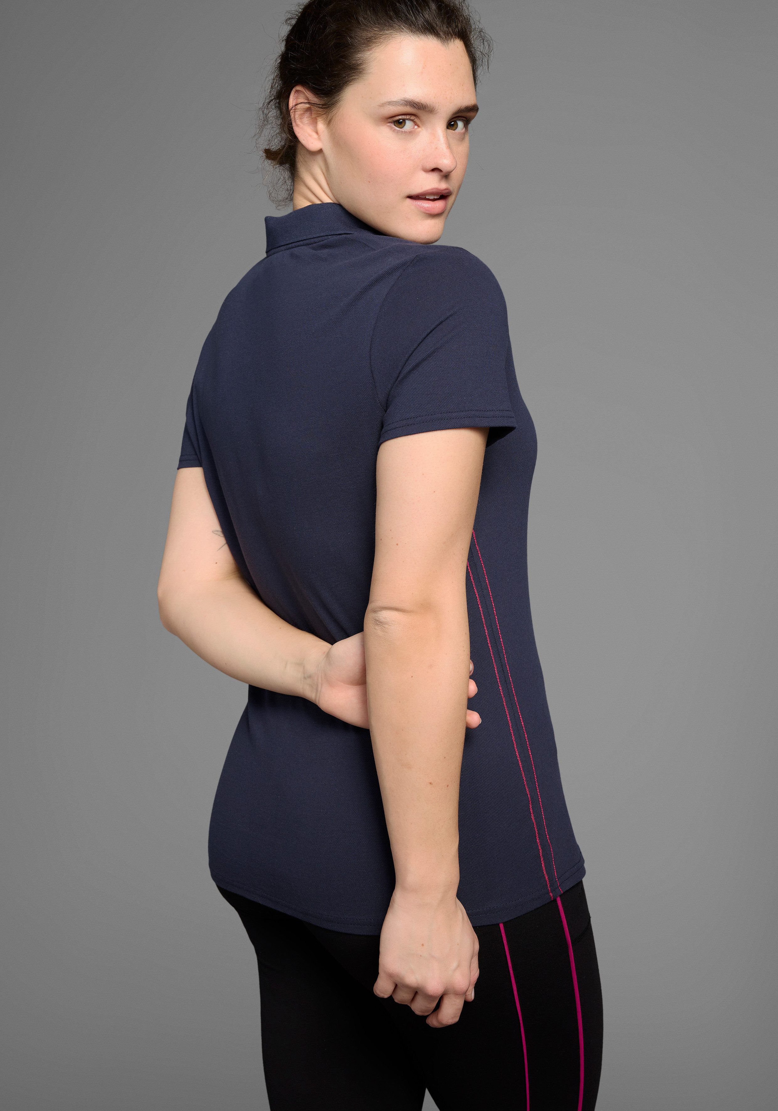 KangaROOS Poloshirt Kurzarm, unifarben, Polokragen, aus Baumwolle, große Gr günstig online kaufen