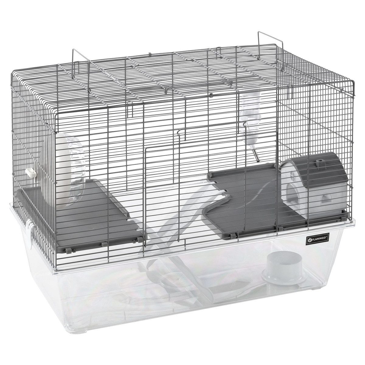 Flamingo Kleintierkäfig Hamsterkäfig Rafi grau