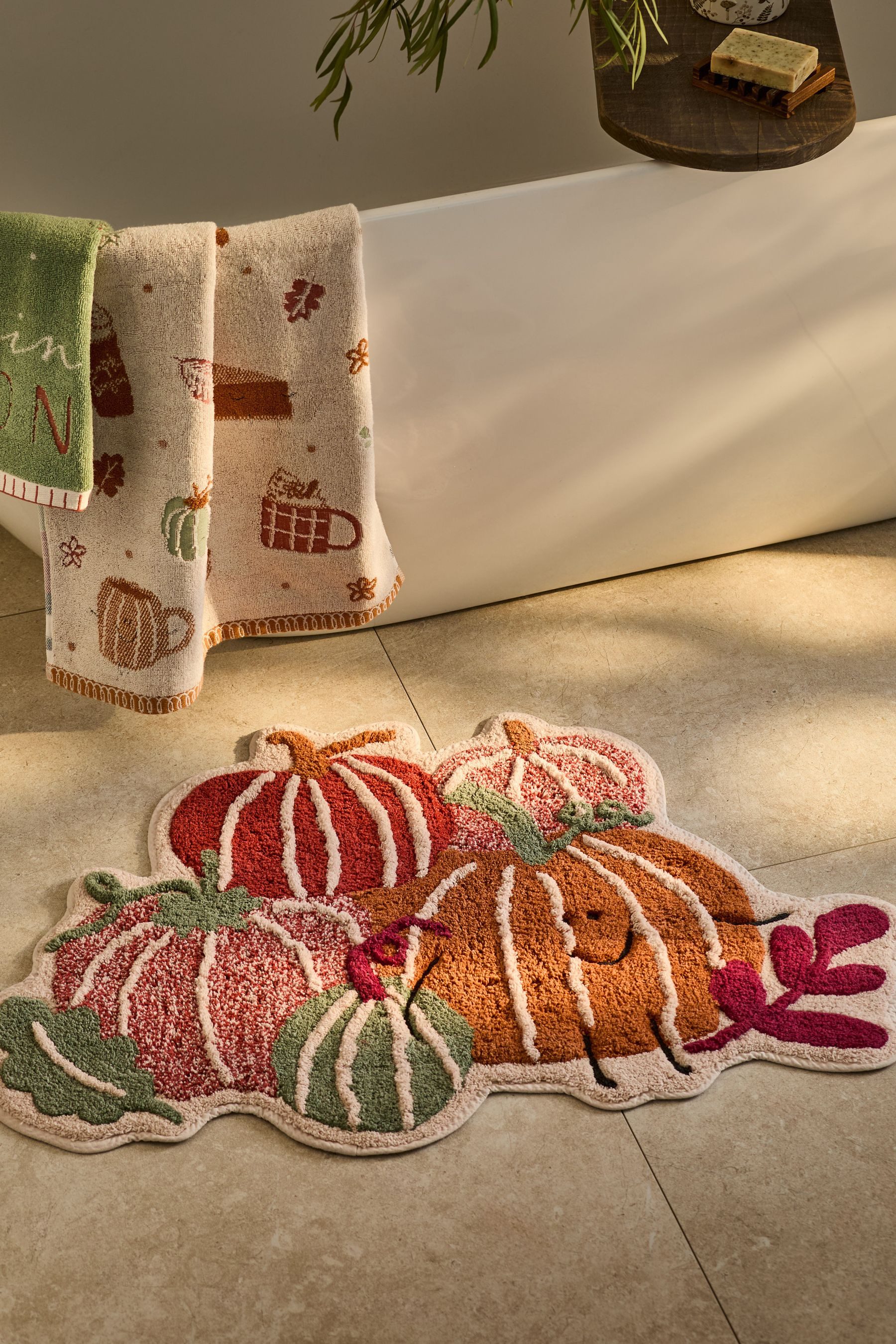 Next Badematte Badematte aus 100 % Baumwolle, herbstlicher Kürbis, Höhe 80 günstig online kaufen