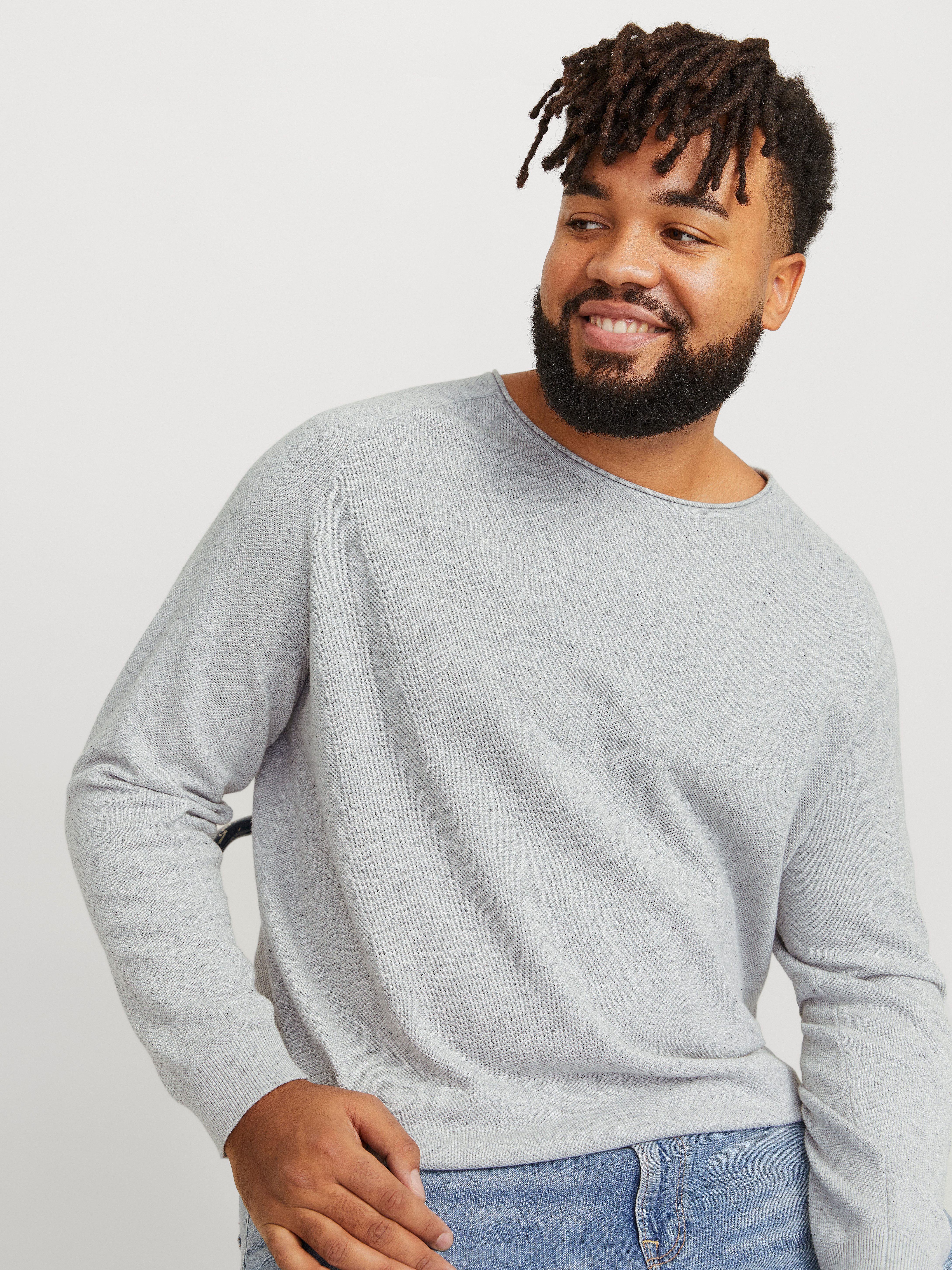 Jack & Jones PlusSize Rundhalspullover JJEHILL KNIT CREW NECK NOOS PLS mit günstig online kaufen