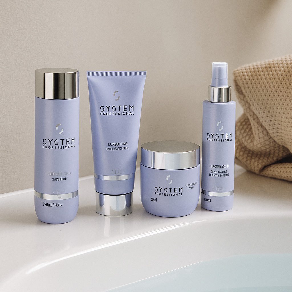 System Professional Haarpflege-Set LipidCode LuxeBlond Routine, 4-tlg.