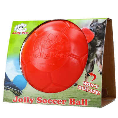 Jolly Pets Tierball Jolly Soccer Ball 20cm Fußball Orange (hell-rot), (1-tlg)