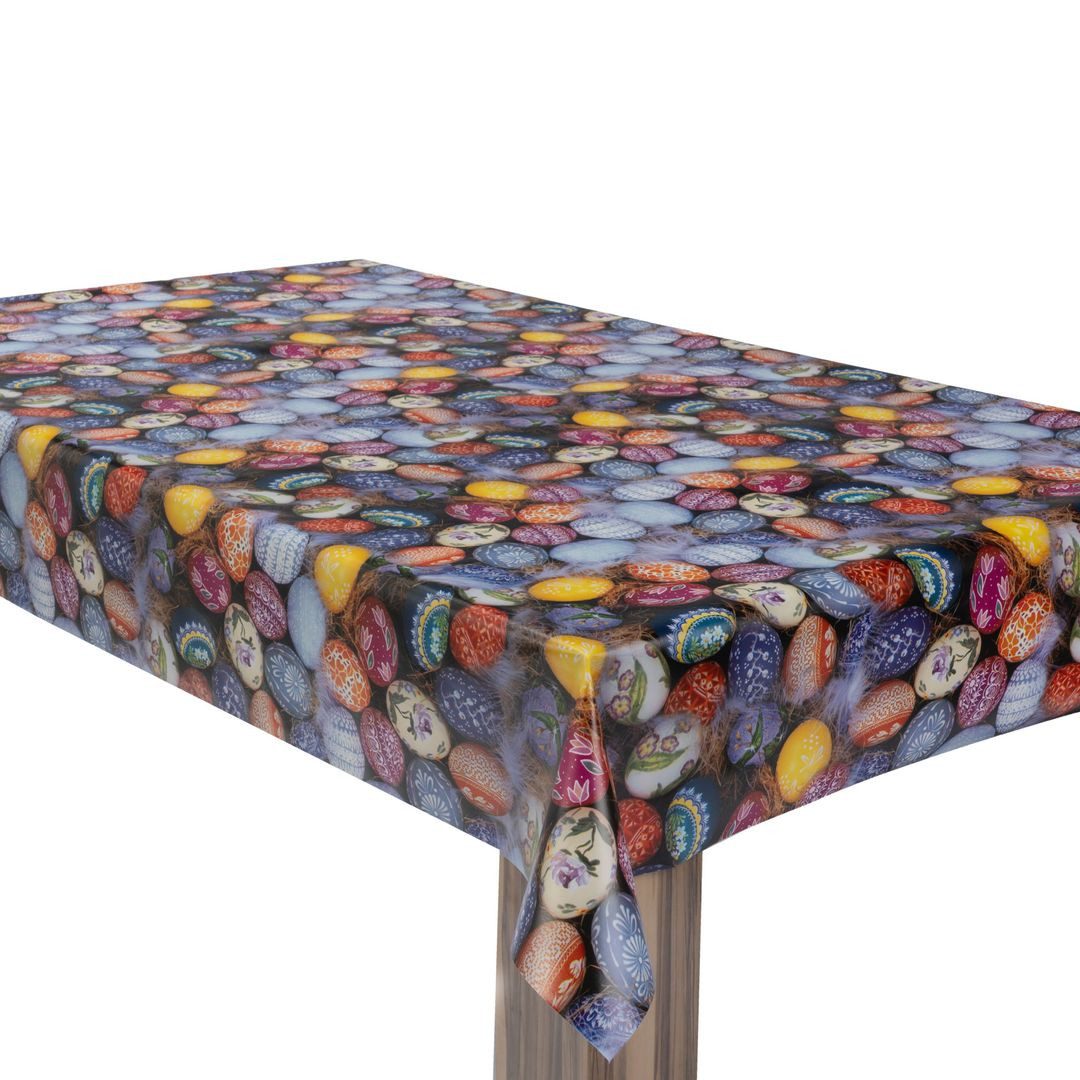 laro Tischdecke Wachstuchtischdecke Oster Eiermix Bunt PVC Eckig