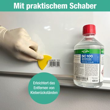 bio-chem SC 100 0.5 l + Handschaber gelb Flüssigreiniger (extra Starker Klebstoffentferner)