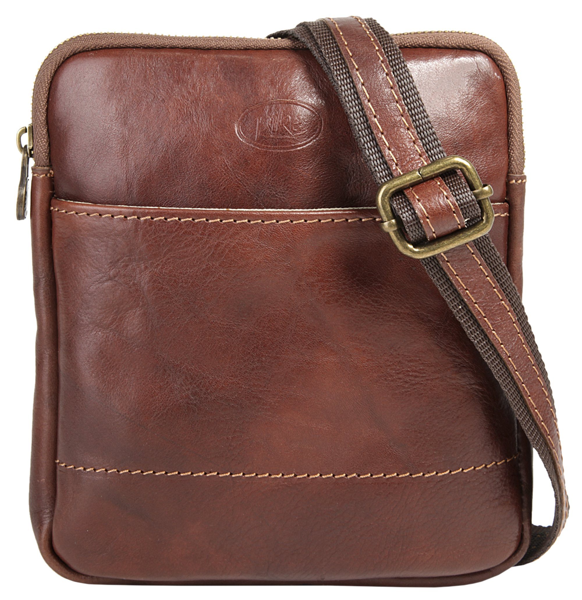 Piké Umhängetasche, echt Leder, Made in Italy