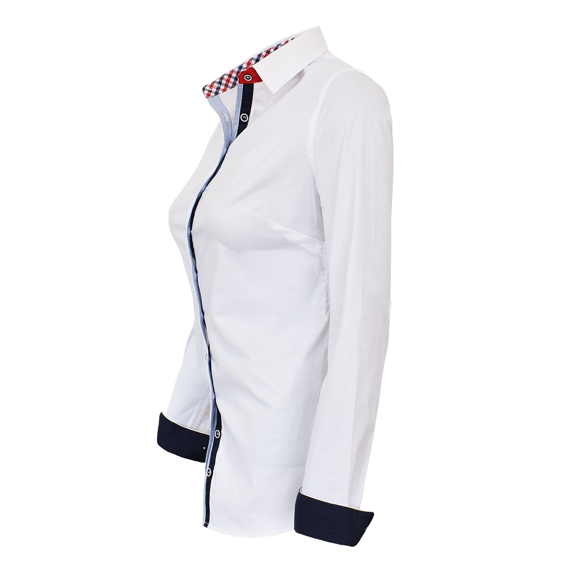 HEVENTON Hemdbluse aus reiner Baumwolle