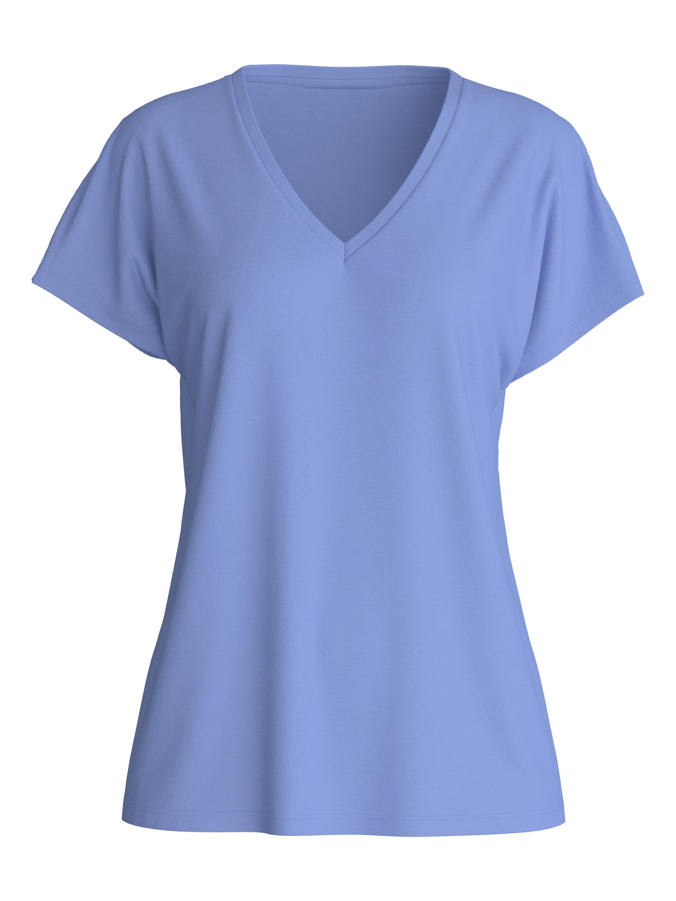 CALIDA Kurzarmshirt Favourites Ocean Damen (1-tlg) extraleichte, weiche Qualität, atmungsaktiv, mit V-Neck