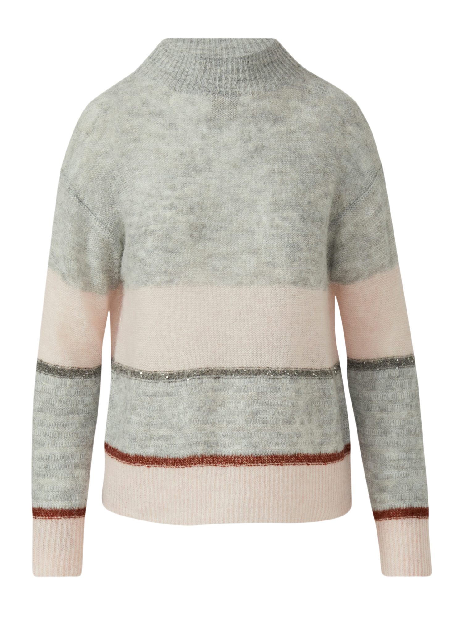 s.Oliver BLACK LABEL Strickpullover bunt,Casual,Polyamid,Meliert,Stehkragen,Lang,Regular Fit