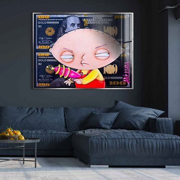 DOTCOMCANVAS® Acrylglasbild Angry Stewie - Acrylglas, Acrylglasbild Angry Stewie Griffin Family Guy Comic Cartoon Geld money