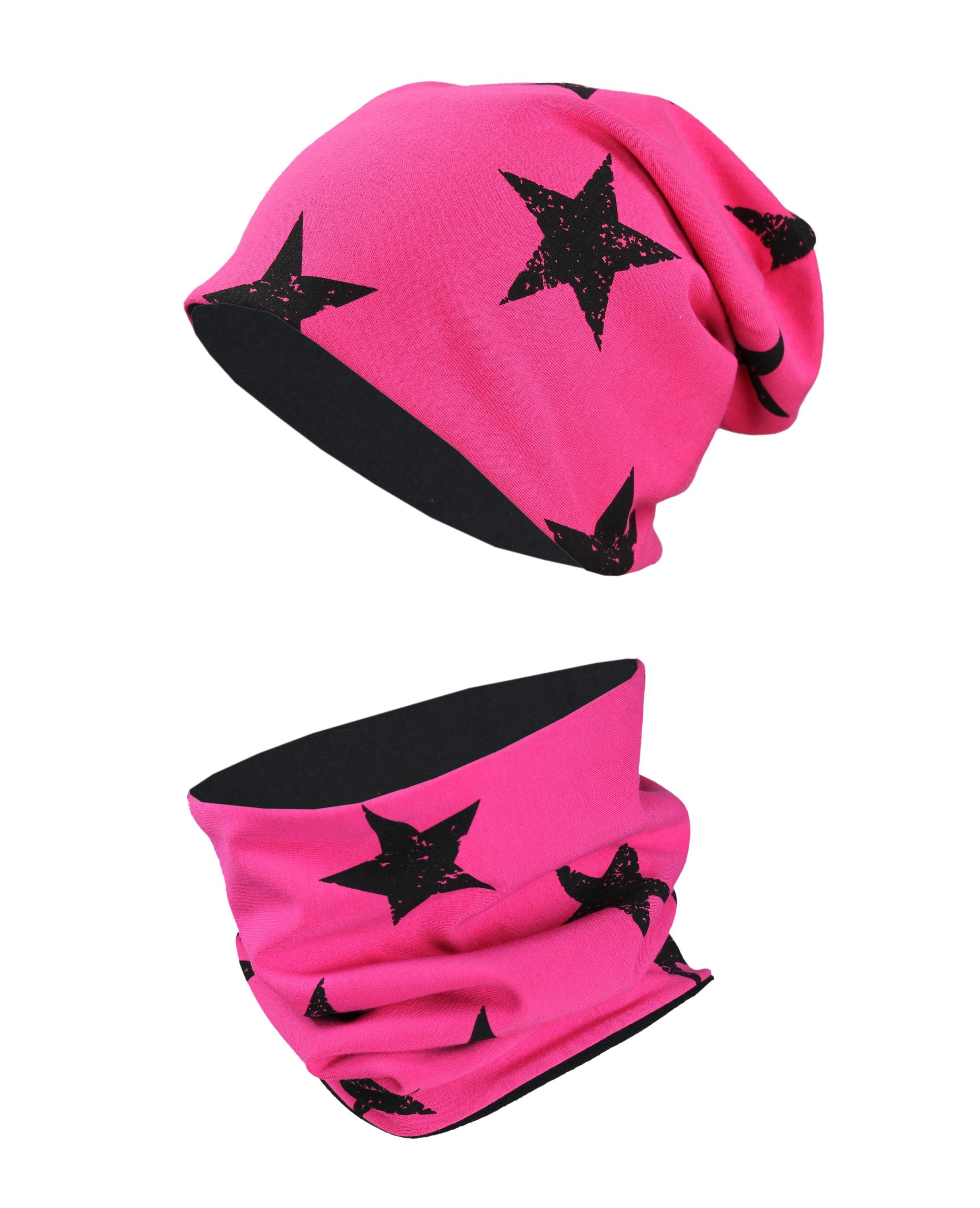 TupTam Beanie TupTam Unisex Kinder Beanie Mütze Schlauchschal Set