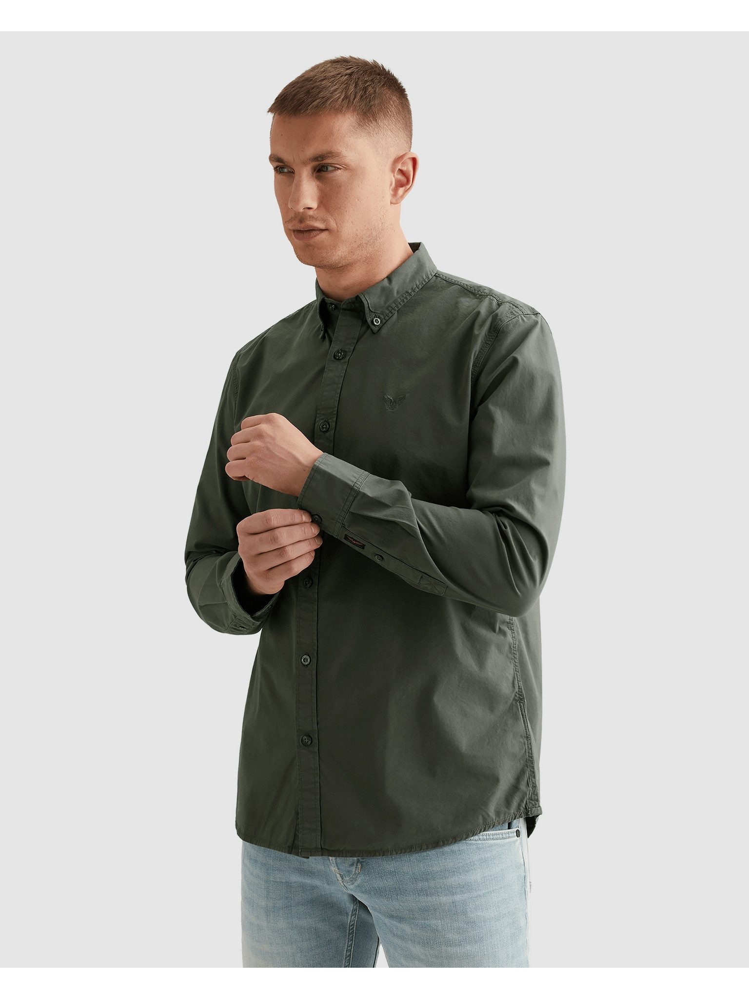 PME LEGEND Langarmhemd Button-down-Kragen günstig online kaufen