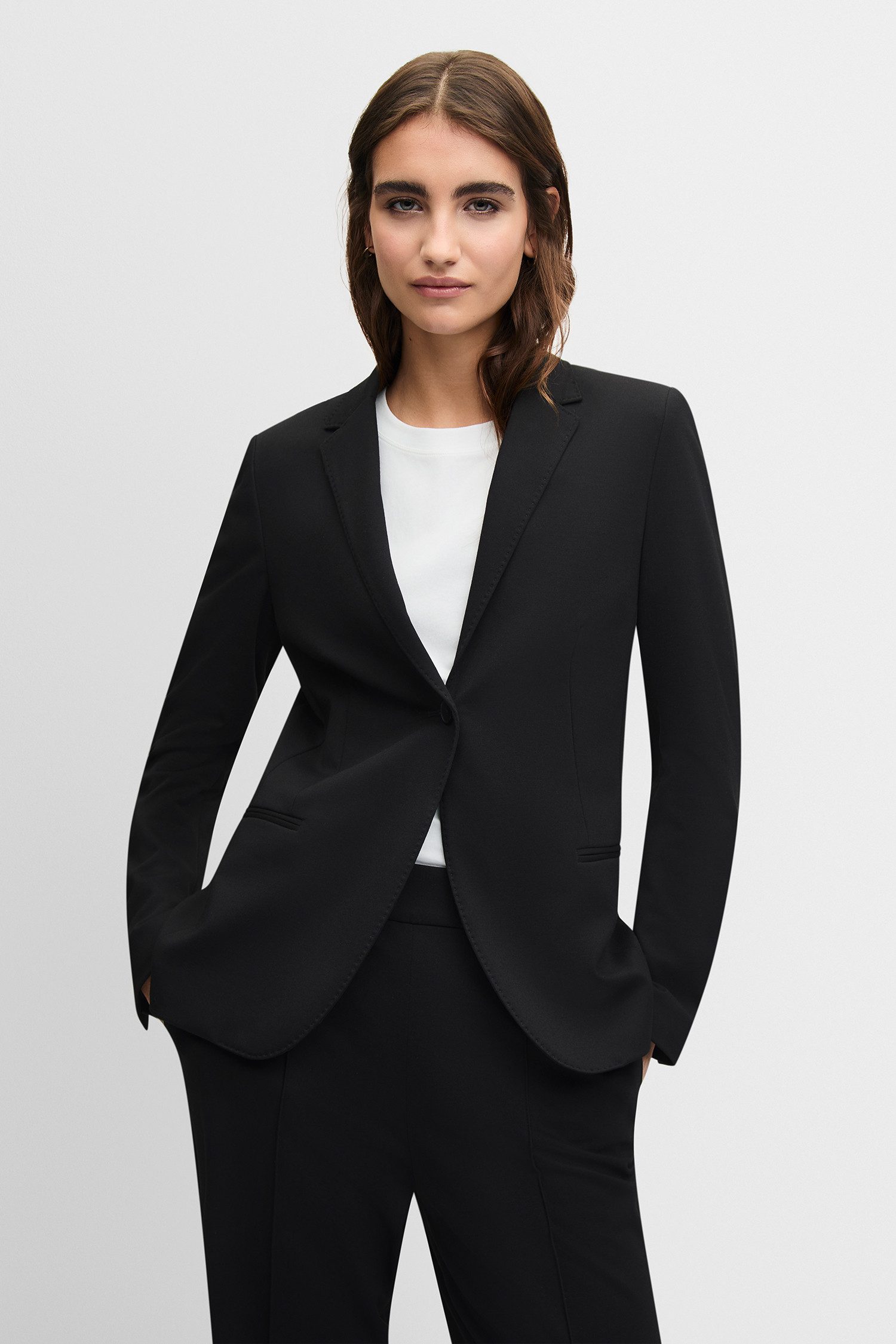 Cinque Jackenblazer CILEO Regular Fit, 1-Knopf-Form, elastischer Materialmix