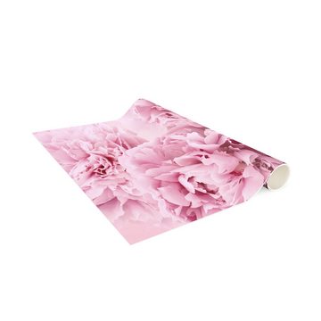 Läufer Teppich Vinyl Flur Küche Blumen Landhaus funktional lang, Bilderdepot24, Läufer - rosa glatt