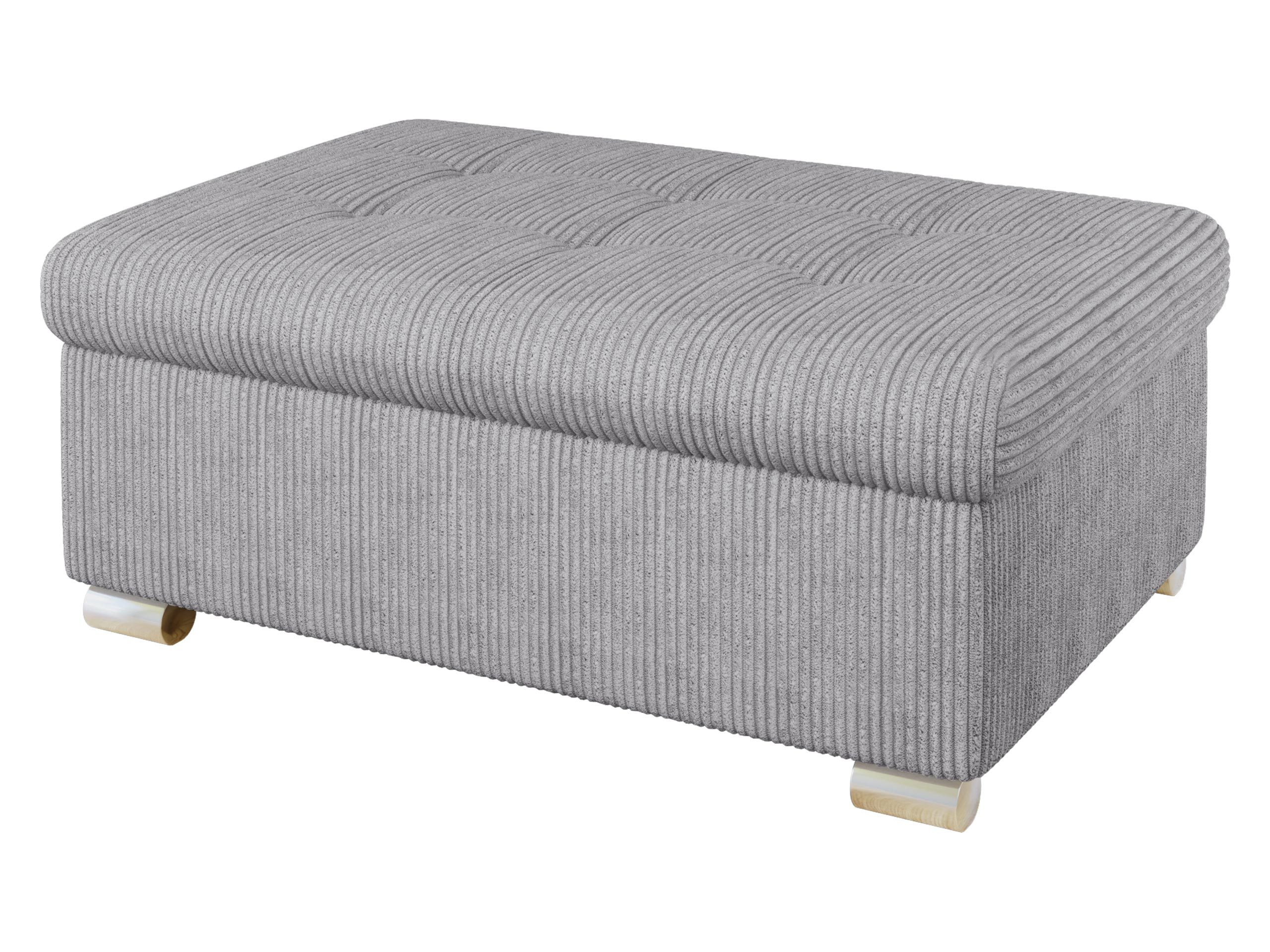 MIRJAN24 Polsterhocker Niko Groß, Silber Füße, 96x70x41 cm