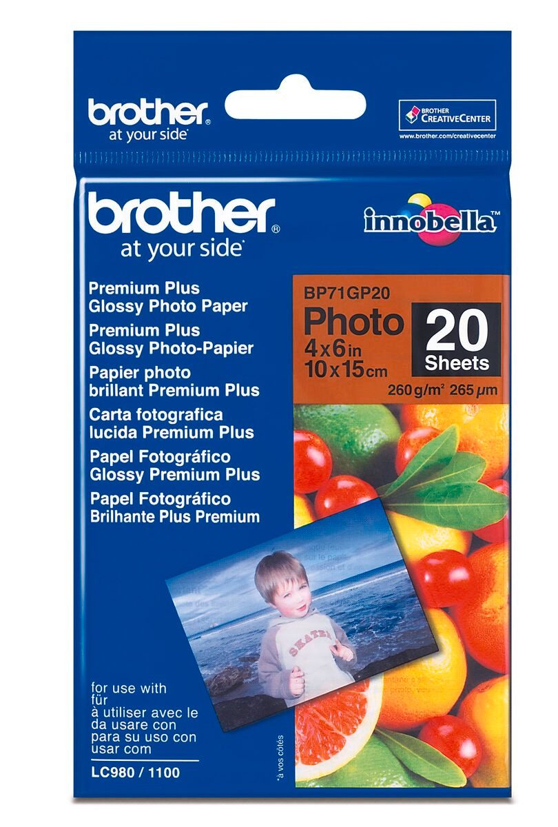Brother Fotopapier A6 20 Blatt (bis 6000 dpi) 260g/m² Tintenpatrone