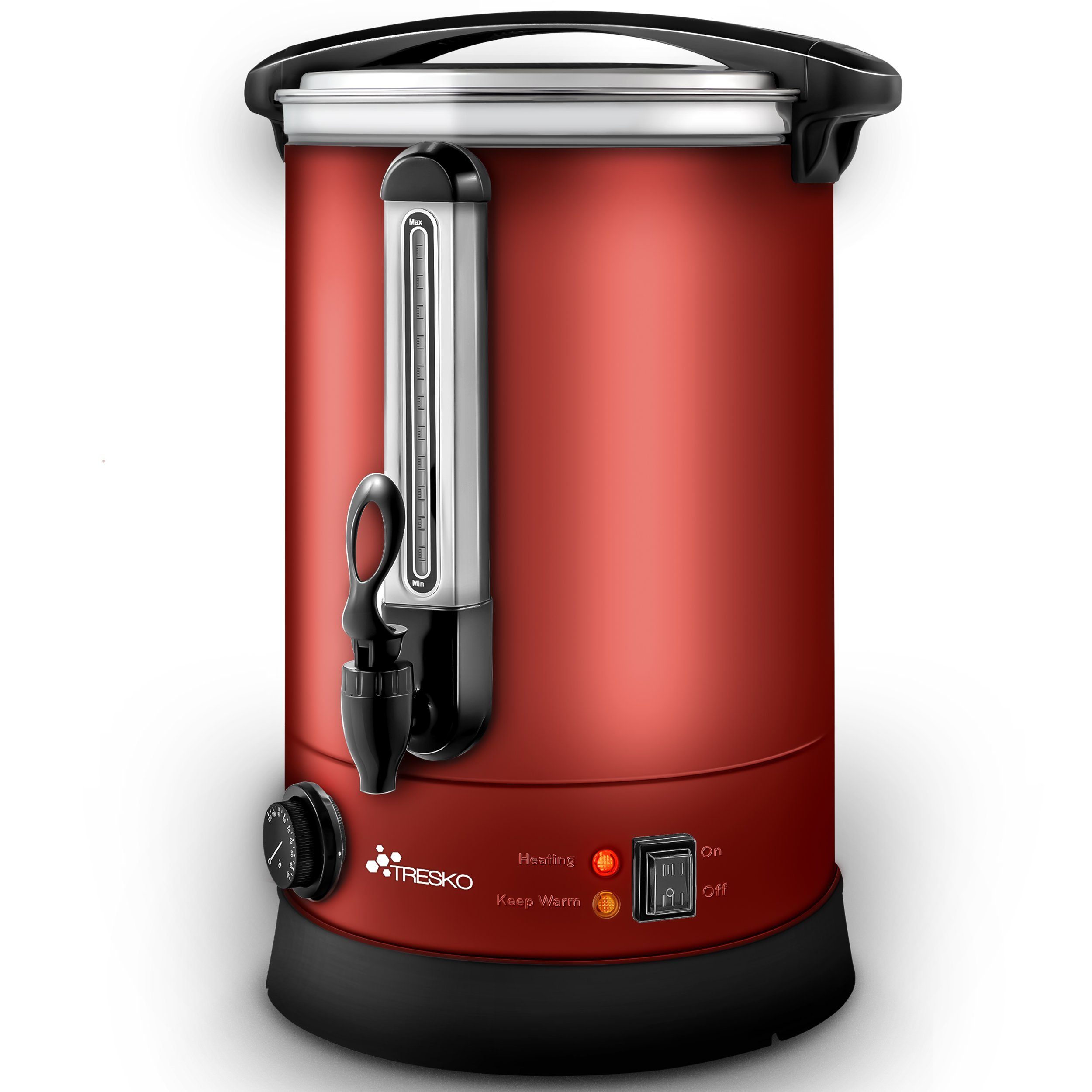 TRESKO Heißgetränke- und Glühweinautomat Glühweinkocher Einkochautomat aus Edelstahl Glühweinkessel