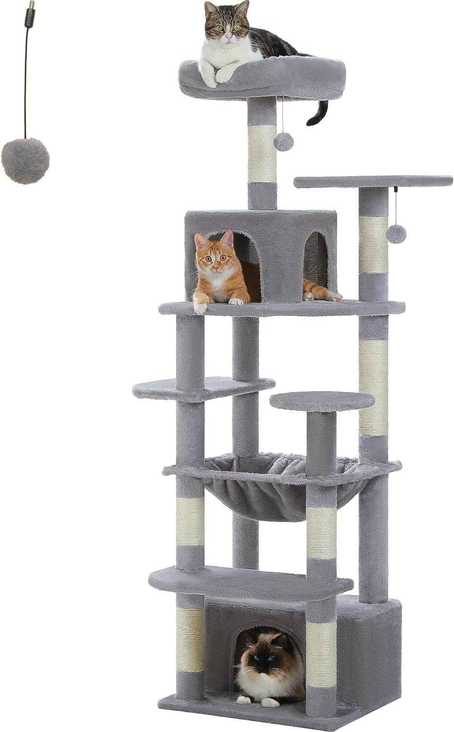 Purpurra Kratzbaum Katzenturm mit Hängematte und Katzenhöhle, 4 Höhen günstig online kaufen