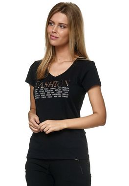 Decay T-Shirt mit schickem Pailettenbesatz