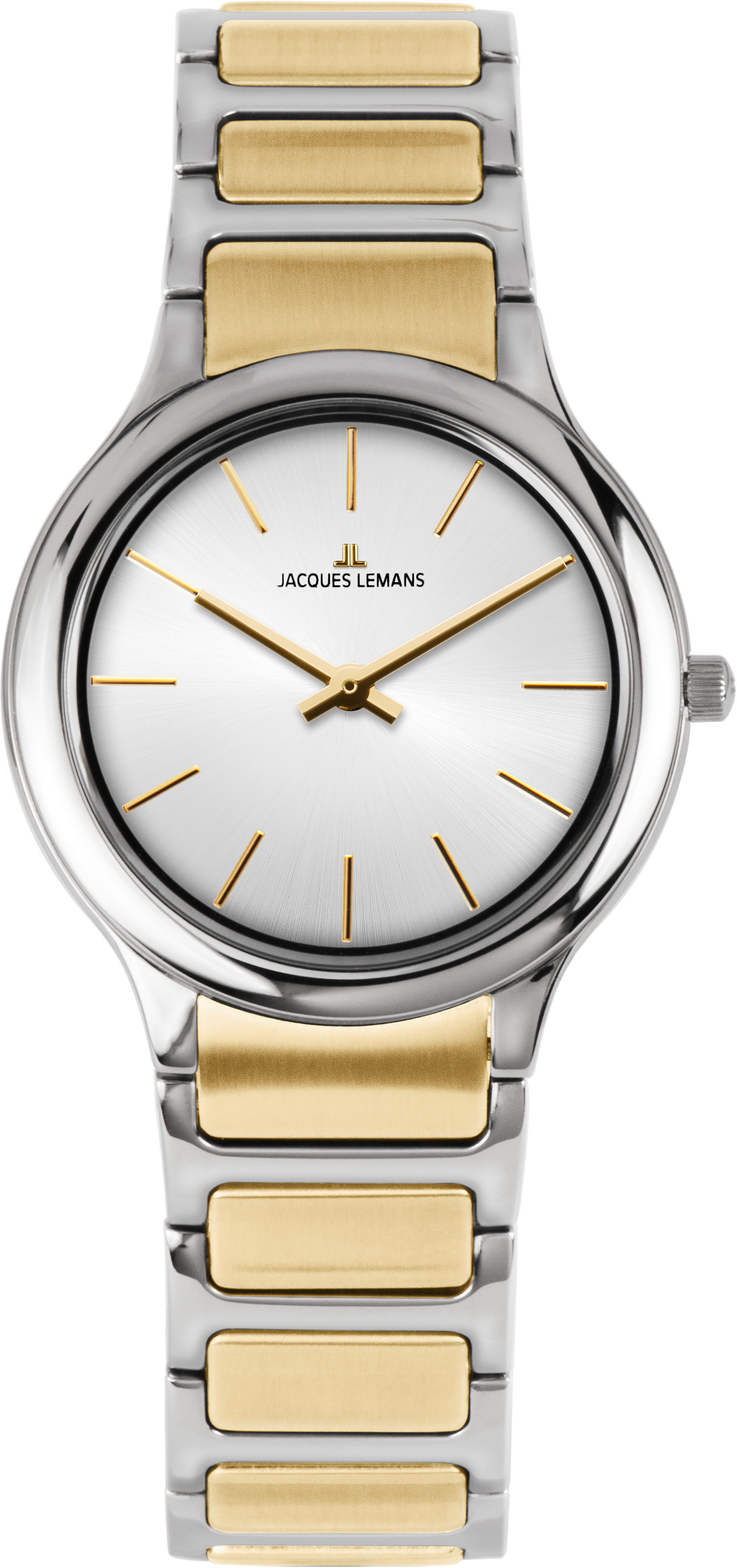 Jacques Lemans Quarzuhr Milano 1-2208D, Armbanduhr, Damenuhr, Edelstahlarmband, analog