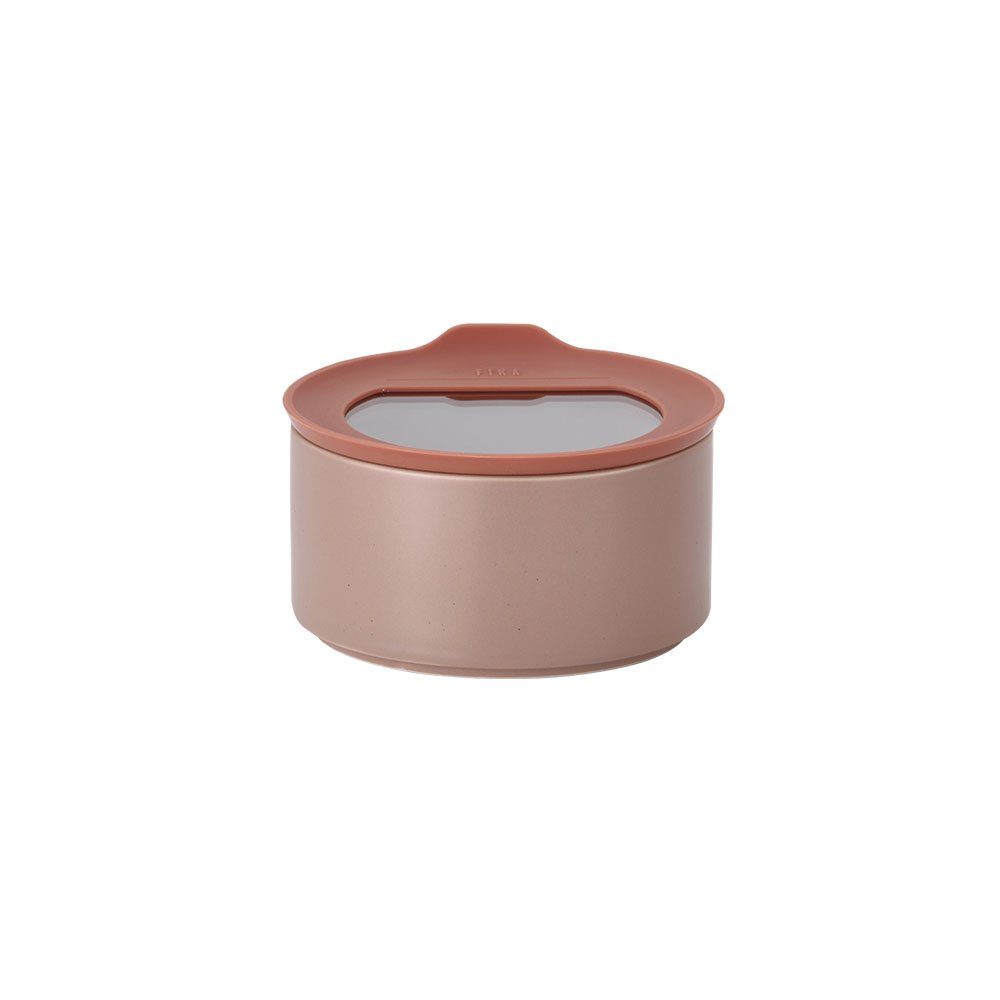 NEOFLAM® Vorratsdose FIKA One Keramik Vorratsdose 420ml - Rosé Pink, Keramik, Silikon, (1-tlg)