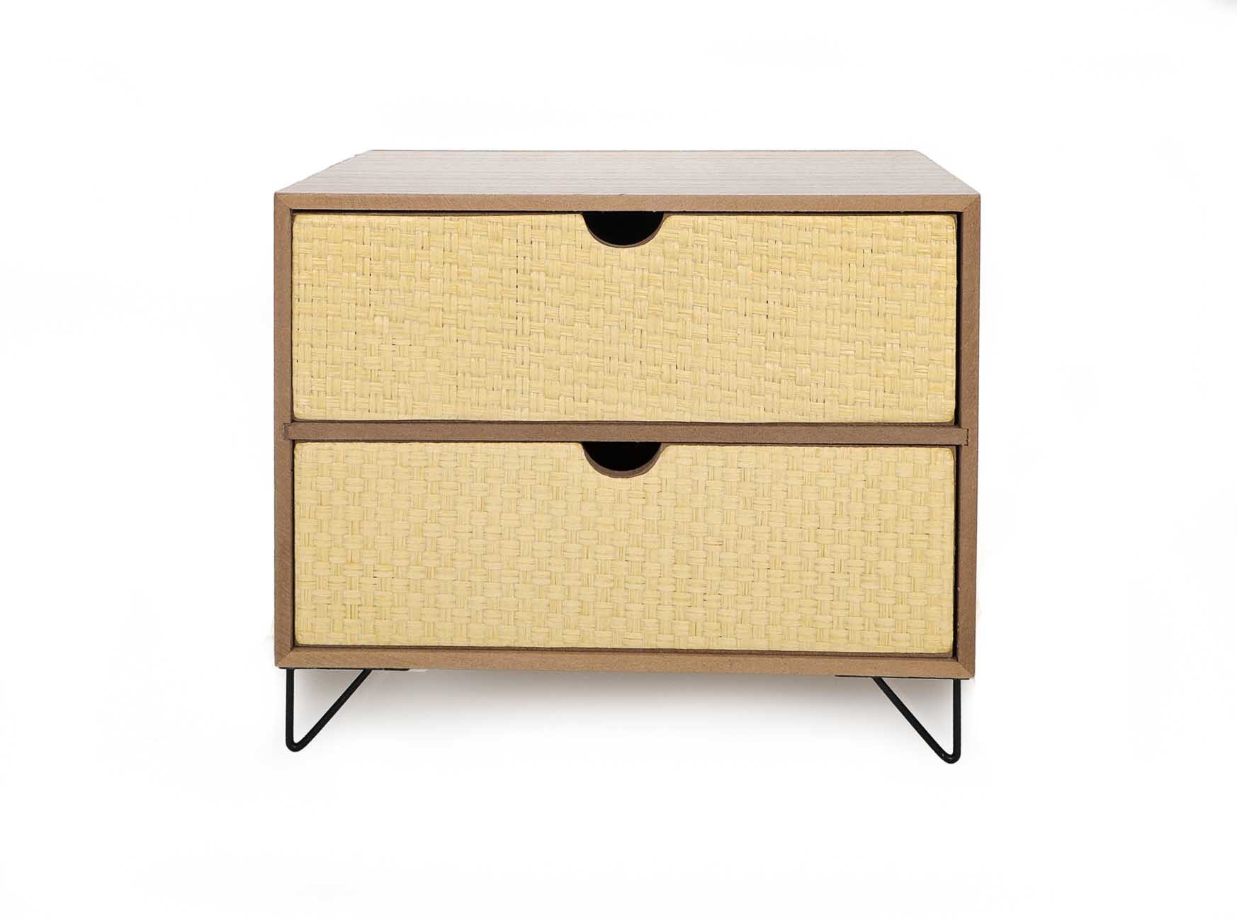 Bubble-Store Schubladenbox Mini-Kommode mit 2 Schubladen, (Metallbeine, Sch günstig online kaufen