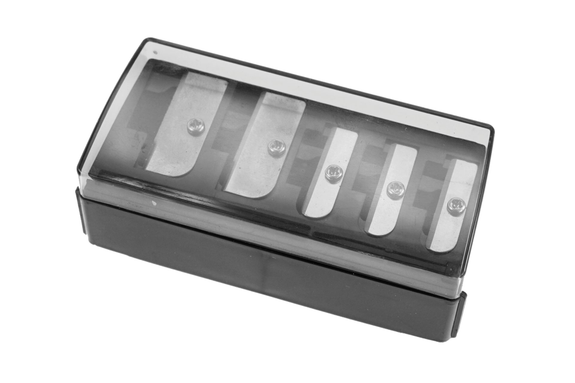 Fantasia Beauty Anspitzer Kosmetikstift-Multispitzer, Kunststoff, Schwarz/Transparent, 5 Größen Make-up-Spitzer