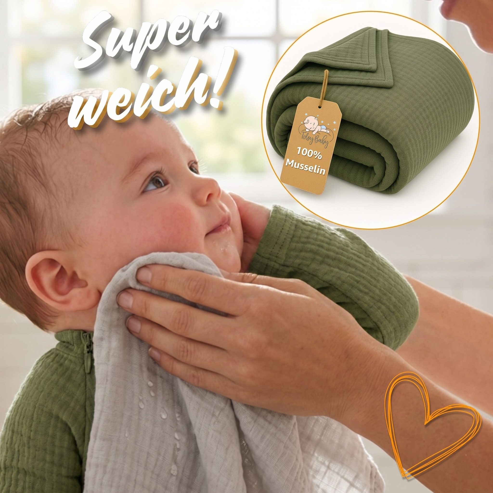 Babydecke Musselin Decke Baumwolle Kuscheldecke Pucktuch Kinder, Totsy Baby