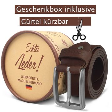 Cartvelli Ledergürtel Cartvelli Herren Ledergürtel Made in Germany 40mm inkl. Geschenkbox Vollleder, Umweltfreundlich gegerbt, Made In Germany, Geschenkbox