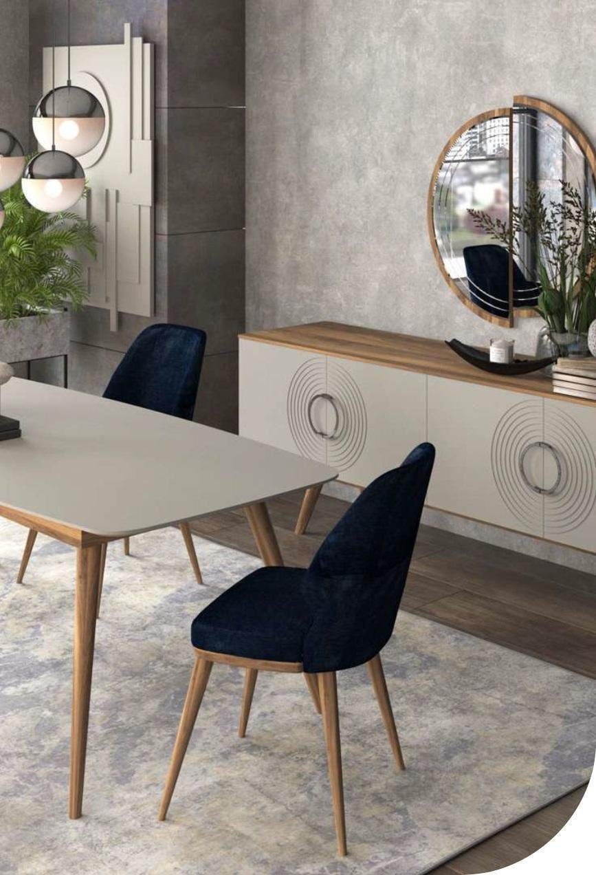 Made Mit Luxus Esszimmermöbel, (2-St), Esszimmer-Set Tisch in Europa Stühlen JVmoebel Essgruppe
