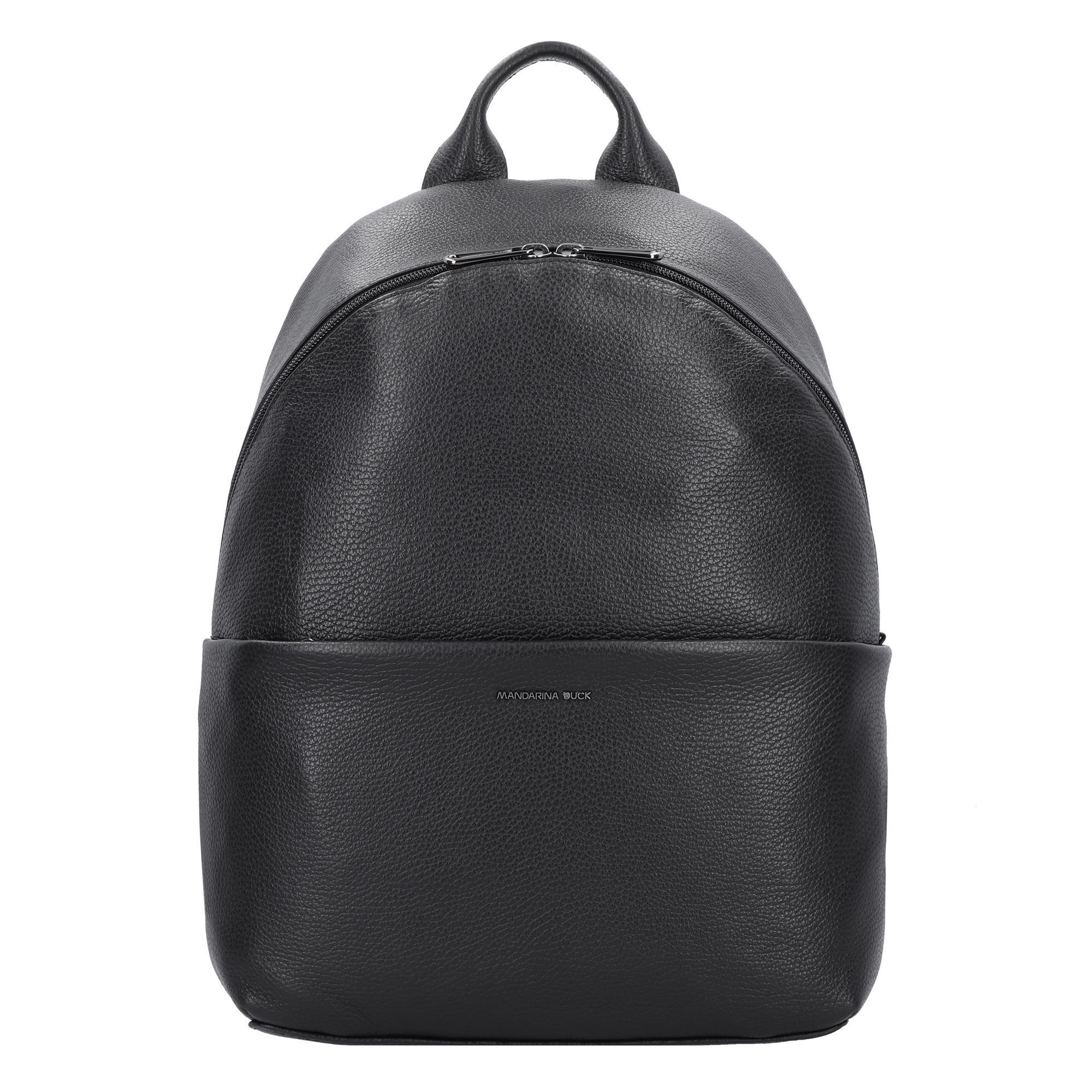 Laptoprucksack Leather, nero Mellow Leder Mandarina Duck