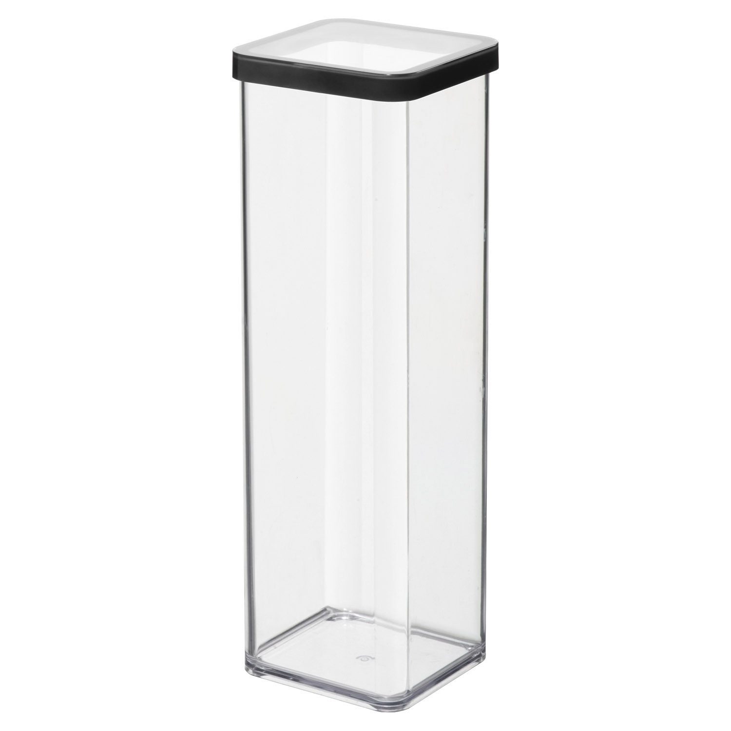 ROTHO Frischhaltedose LOFT, Transparent, Schwarz, B 10 cm, 2000 ml, Kunststoff, Silikon, (1-tlg), Deckel mit Silikondichtung