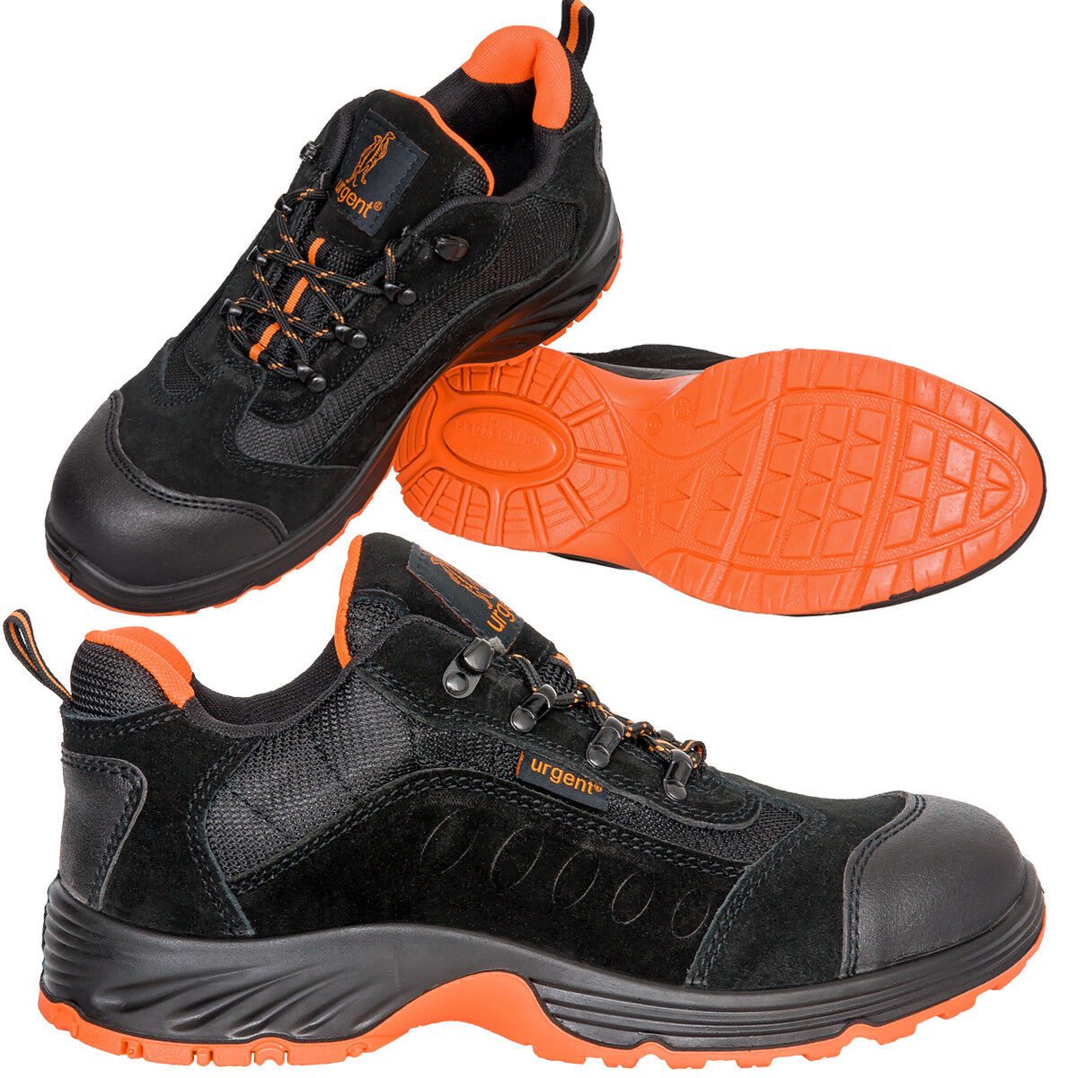 Urgent Arbeitsschuhe Sicherheitsschuhe Schutzschuhe Stahlkappe Leder Schutz Arbeitsschuh