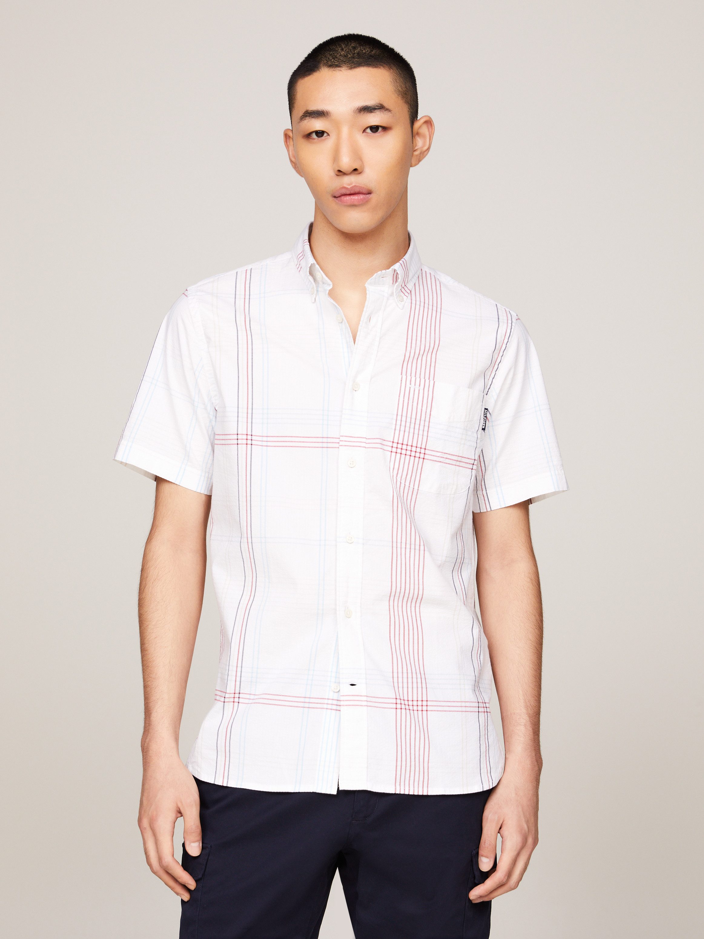 Tommy Hilfiger Kurzarmhemd RWB LINE CHECK Regular Fit SHIRT S/S günstig online kaufen