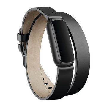 fitbit Smartwatch-Armband Luxe Horween Leather Double Wrap Black