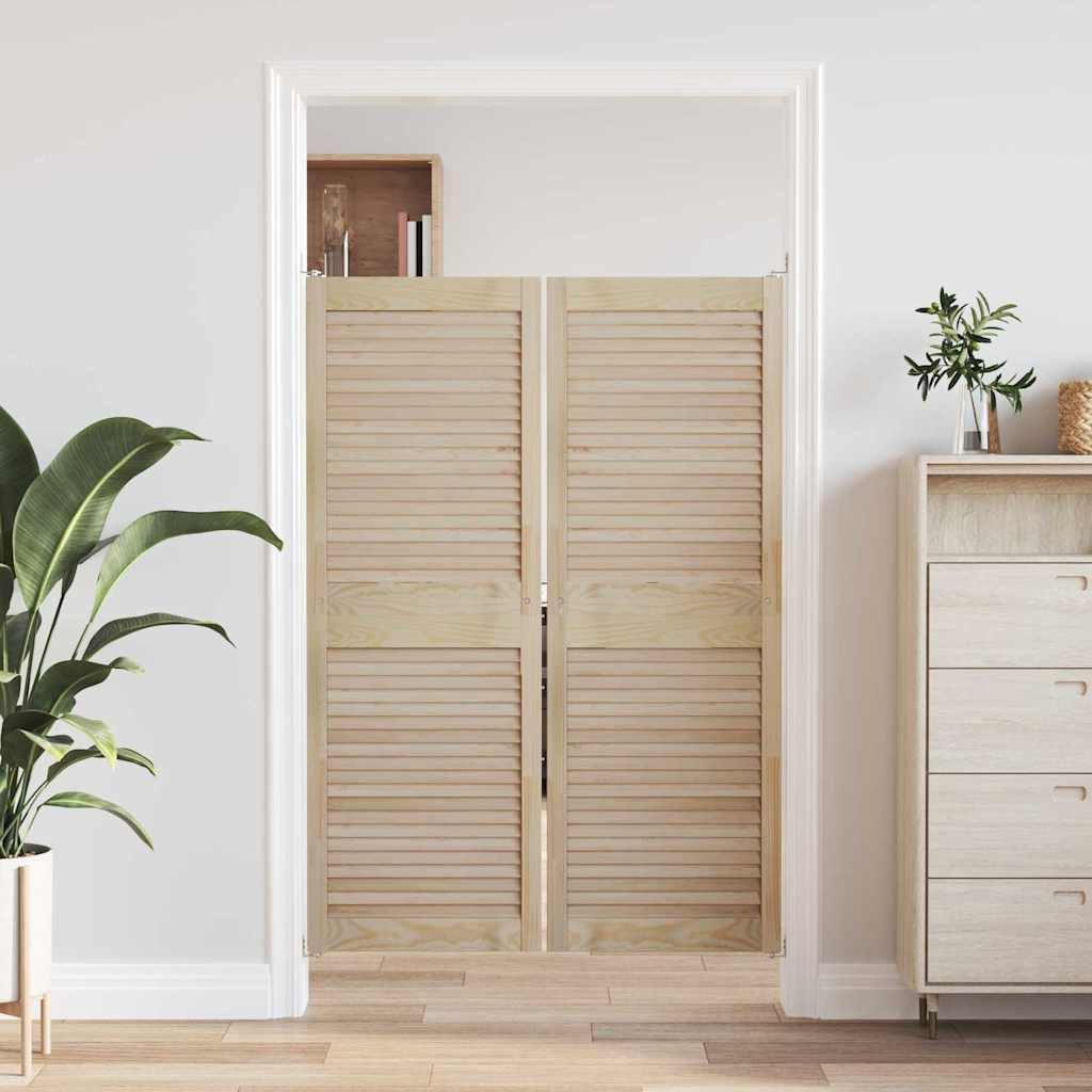 vidaXL Schranktür Schranktür mit Tür 2 Stk. Natur 49,5 x 2,1 x 140,5 cm (2 St)