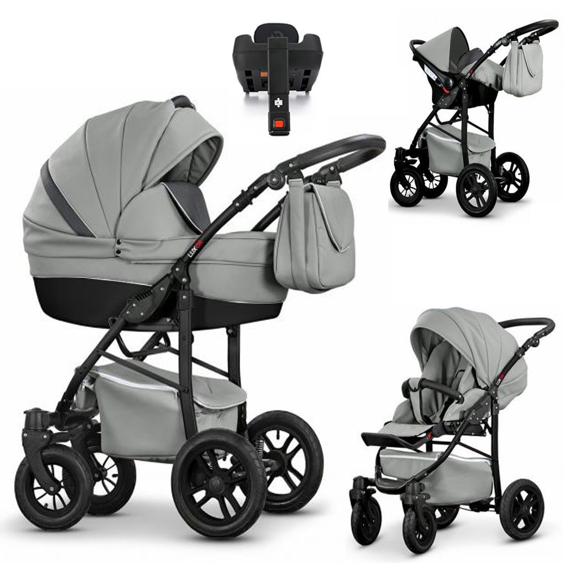 Kombi-Kinderwagen Craft Eco 5 in 1 inkl. Sportsitz, Autositz und Iso Base in 16 Farben