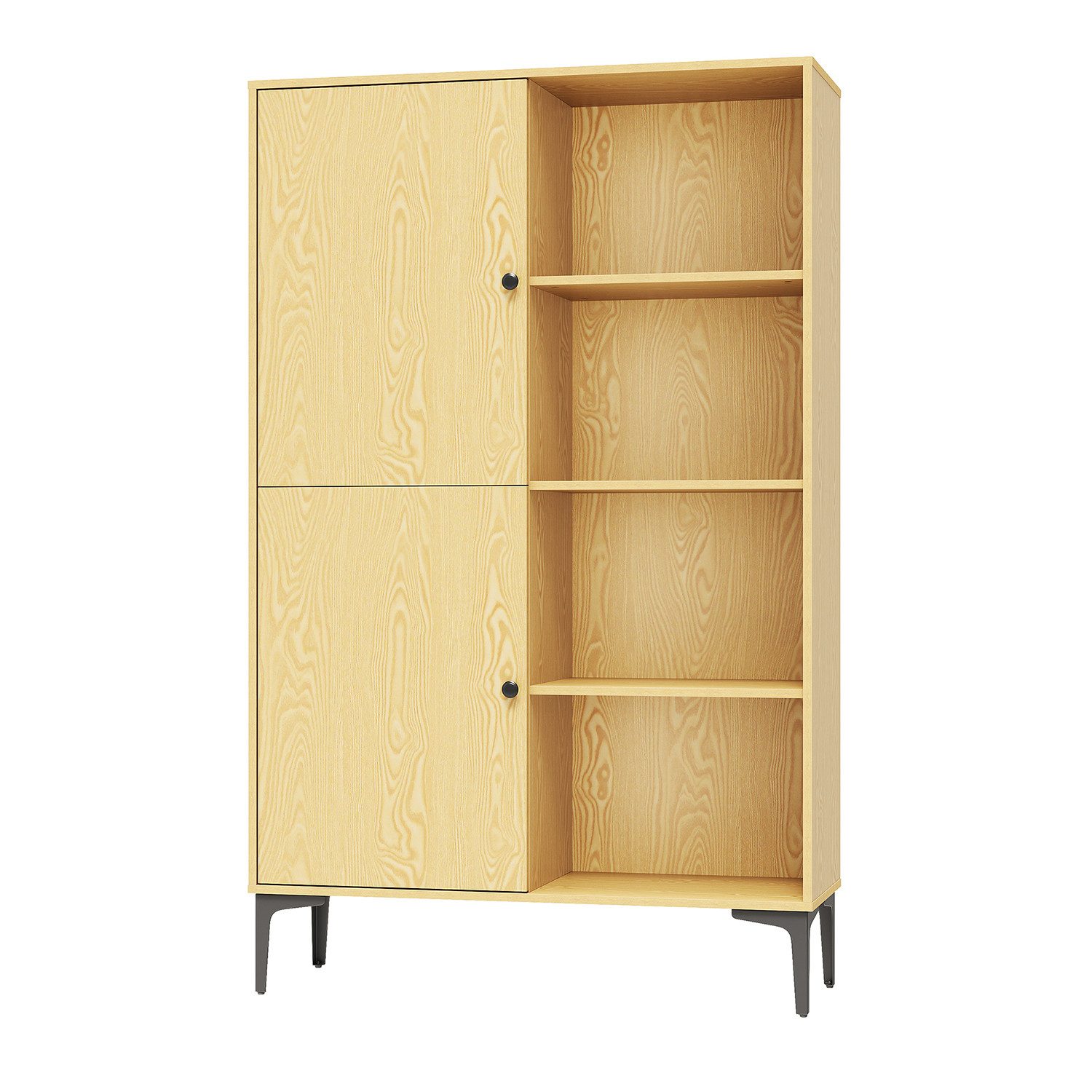 SONNI Vitrine Eichenfarbene Vitrinen, Schaukästen, Wohnzimmer-Schlafzimmer-Dekor.