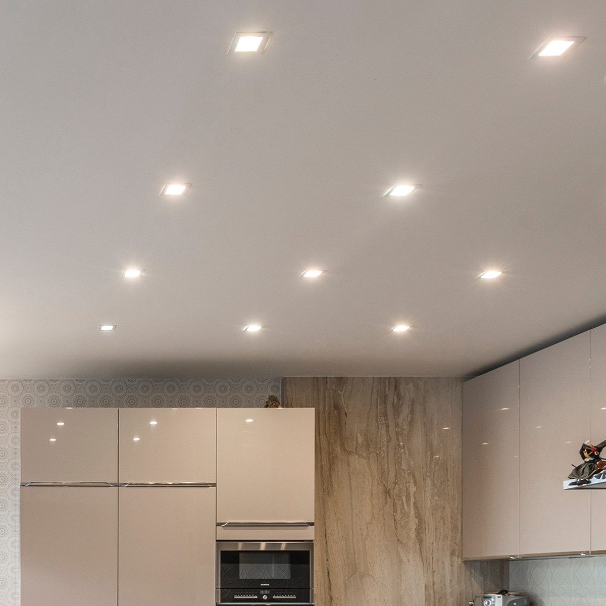 Braytron LED Einbaustrahler LED Eckige Panel Einbaustrahler Einbauleuchte Flach 12W 4000K, LED fest integriert, Neutralweiß, Energieeffizient, Flimmerfrei, Schwenkbar